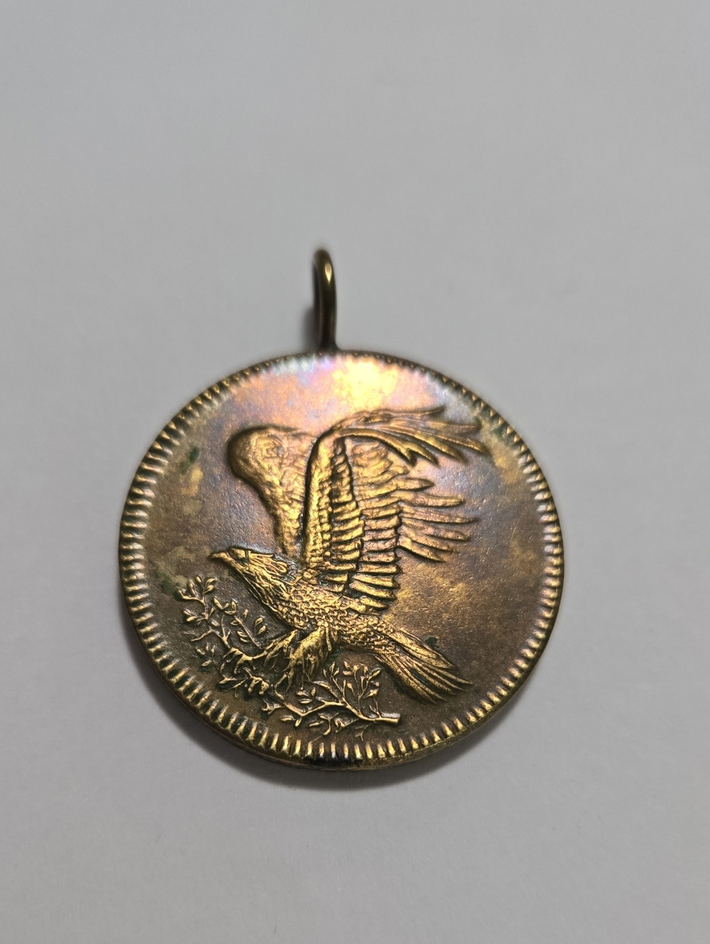 Vintage Commemorative Eagle Medallion Pendant